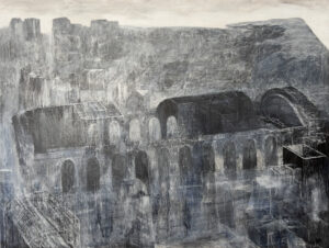 Atmosphere 2, acrylic on paper, 100x80 cm
