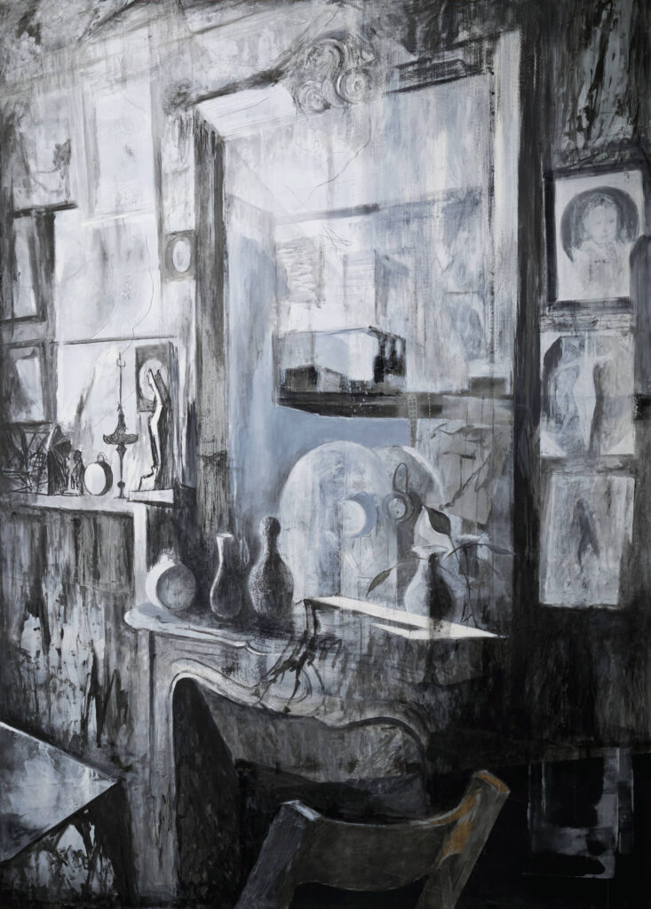 Interior, oil on plywood, 108x150cm