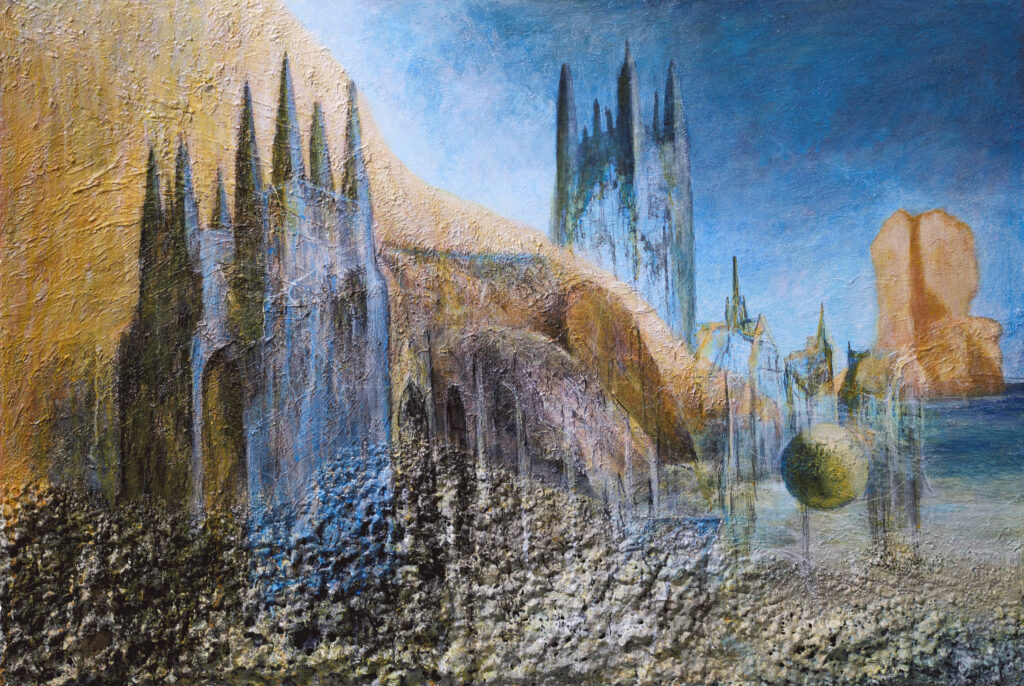 Sea landscape, acrylic on plywood, 125x84cm