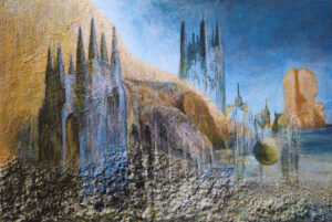 Sea landscape, acrylic on plywood, 125x84cm